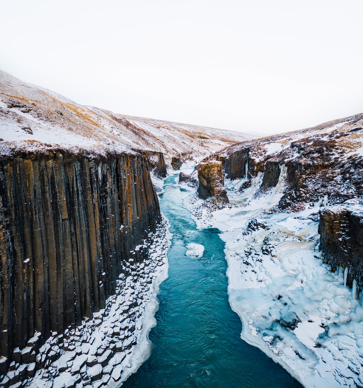 Stuðlagil in winter