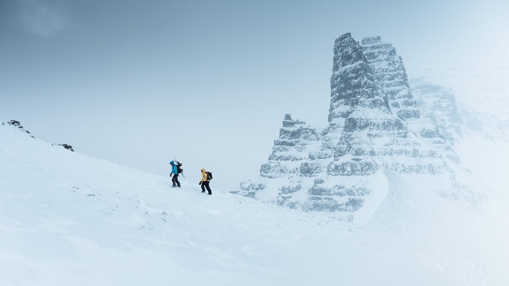 From a snowboarding trip to Súlur. Photographer: Þráinn Kolbeinsson